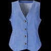 Cheap Black Colour Box Light Denim Vest Lt. Blue