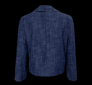 Best Sale Black Colour Box Jacket Navy Denim