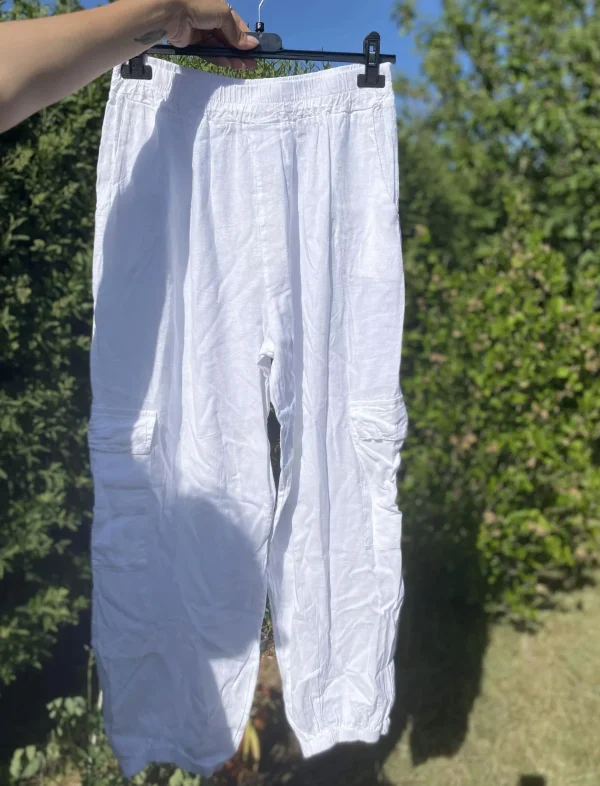 Outlet Boho Love Cargo Bukser White
