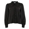 New Continue Darling Studs Blouse Black