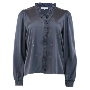 Cheap Continue Darling Studs Blouse Grey