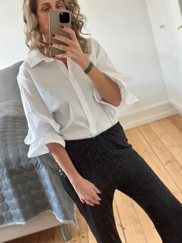 Cheap Define Heidi Skjorte Med Bolge Aermer White