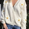 Best Sale Gown Isa Margurit Cardigan 2398 Med Handlavet Blomster White
