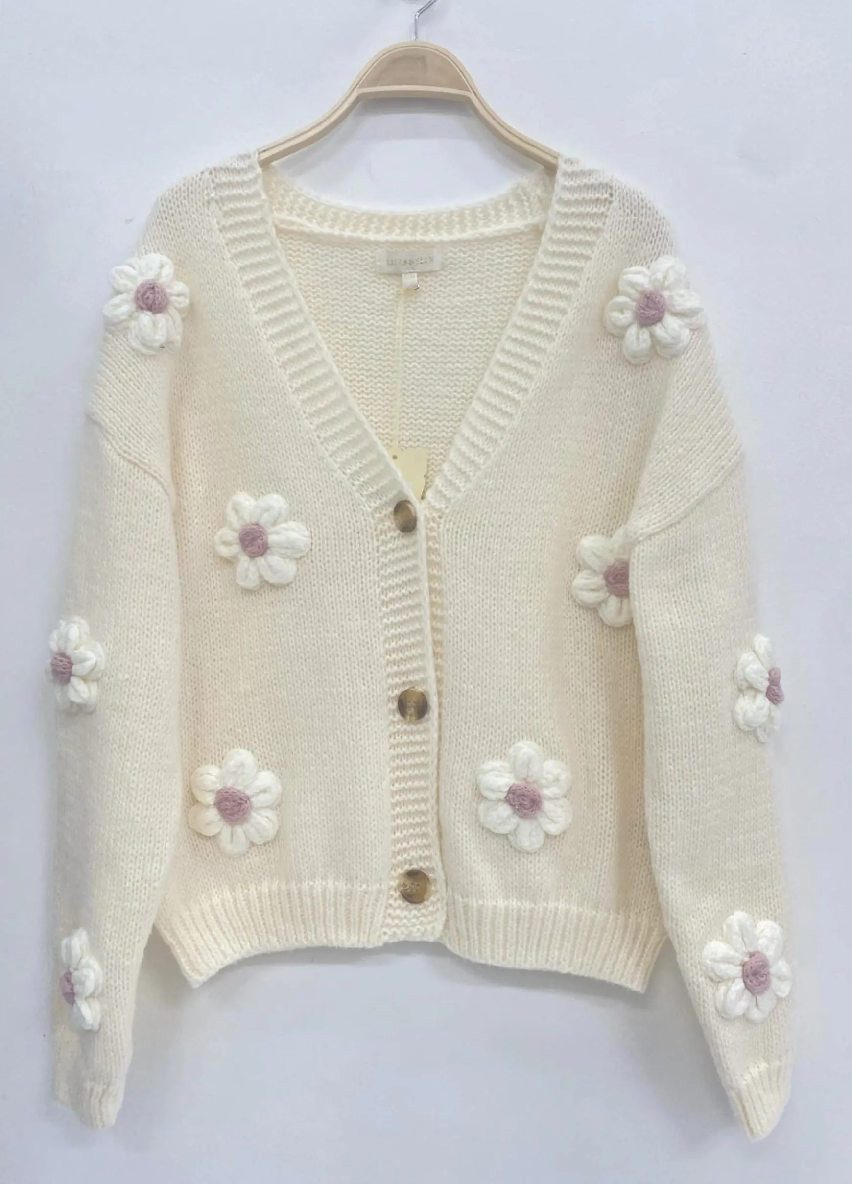 isa_margurit_cardigan_med_0-1.webp Online Gown Isa Margurit Cardigan Med Handlavet Blomster White
