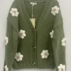 Sale Gown Isa Margurit Cardigan Med Handlavet Blomster Army