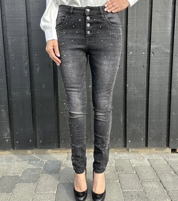 New Jewelly jeans 2555 Denim Black Glitter Edition