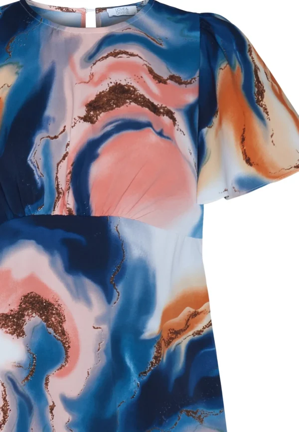 Flash Sale Love & Divine Love1000-4 Dress Blue Marble