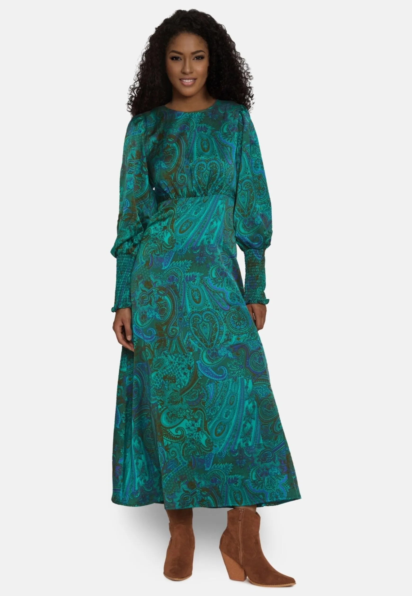 love_dress_green_paisley_1.webp Best Sale Love & Divine Love737-12 Dress Green Paisley