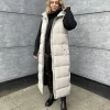 Fashion lululia Lulu Extra Long Puffer Vest Brindle