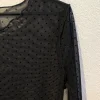 Store Liberté Essentiel Mesh Top Black Dot