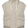 Store YAS Thello Down Mix Gilet Beige