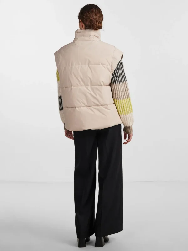 Store YAS Thello Down Mix Gilet Beige
