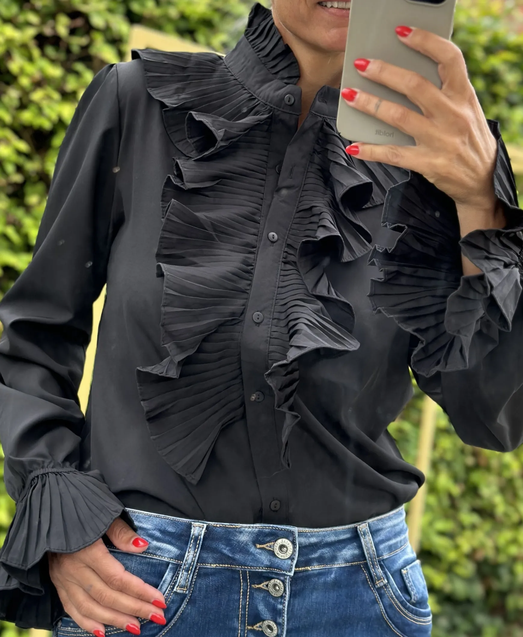 vigga_flaeseskjorte_black_0.webp Cheap Gown Vigga Flaeseskjorte Black