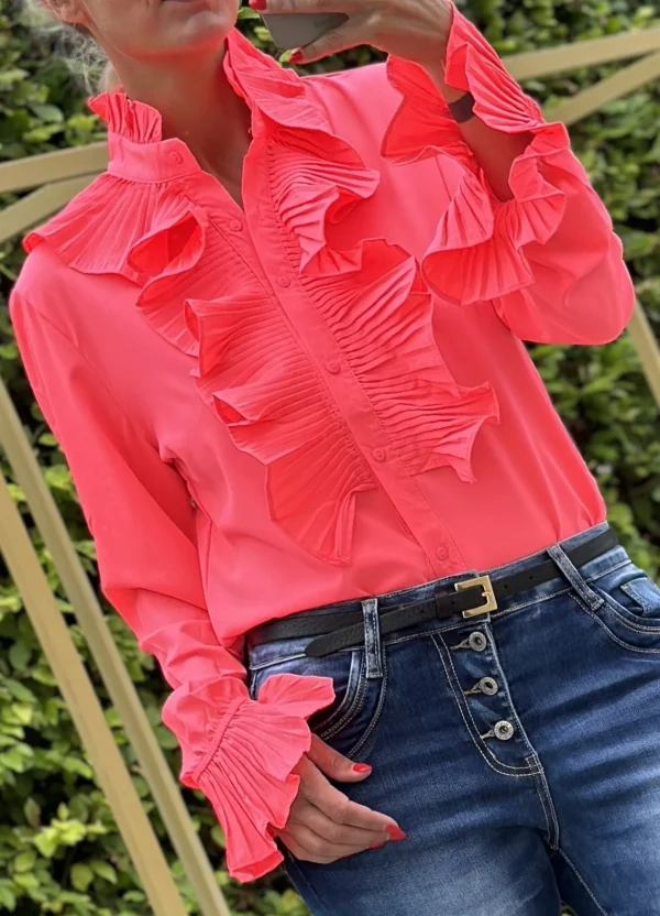 Best Sale Gown Vigga Flaeseskjorte Hot Pink