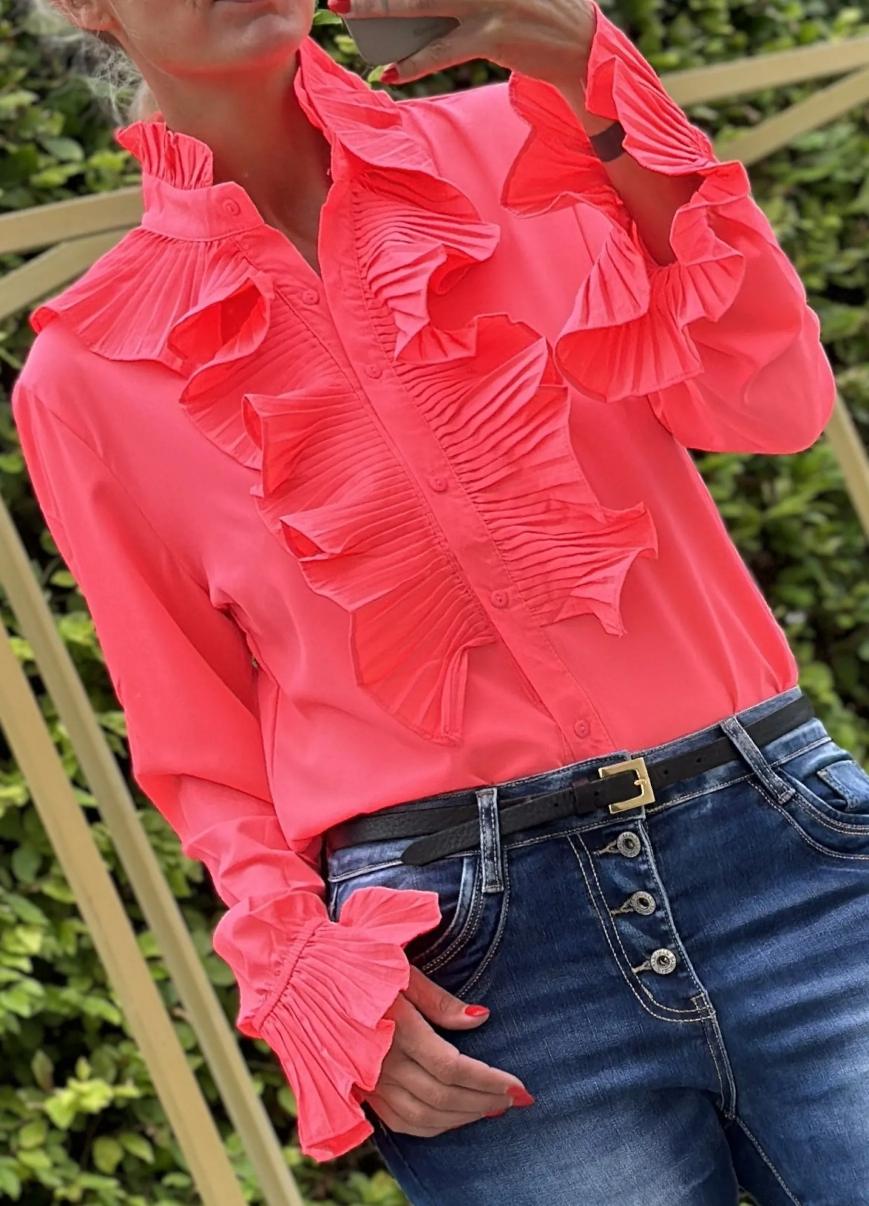 vigga_flaeseskjorte_hot_p_0.webp Best Sale Gown Vigga Flaeseskjorte Hot Pink