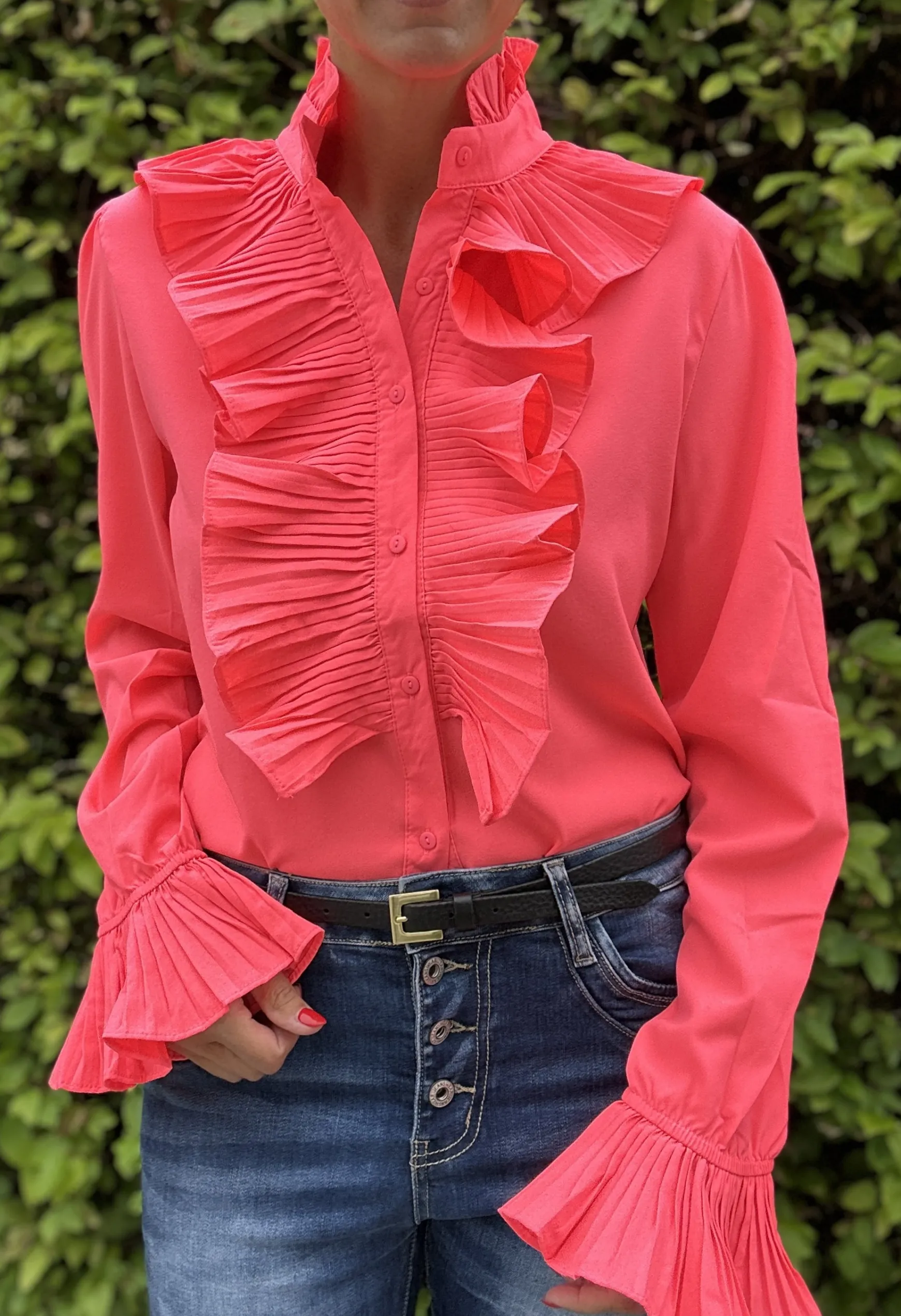 vigga_flaeseskjorte_hot_p_1.webp Best Sale Gown Vigga Flaeseskjorte Hot Pink