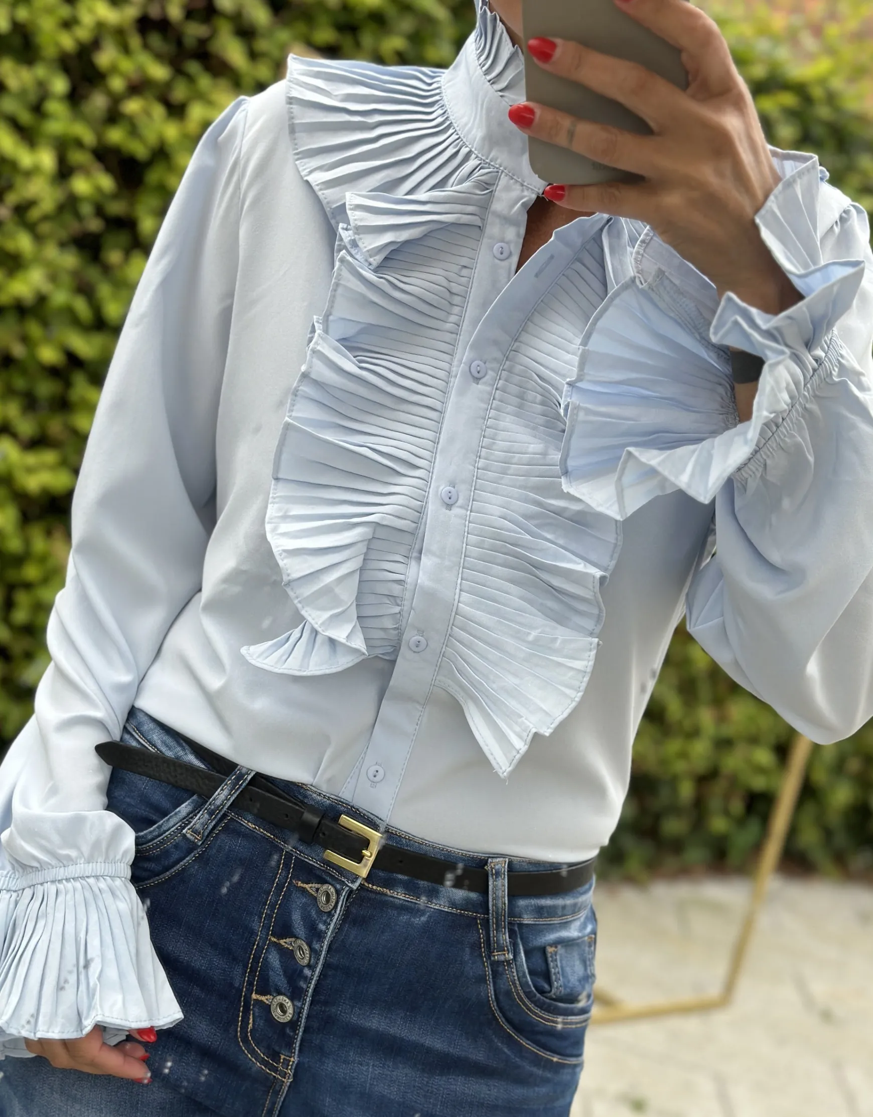 vigga_flaeseskjorte_light_1.webp Best Sale Gown Vigga Flaeseskjorte Light Blue
